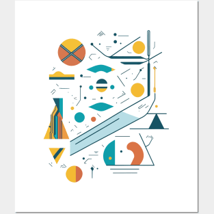 Bohemian Style Geometric Shapes Posters and Art